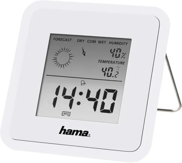 Hama Termómetro Digital Blanco: Medidor de Temperatura y Humedad