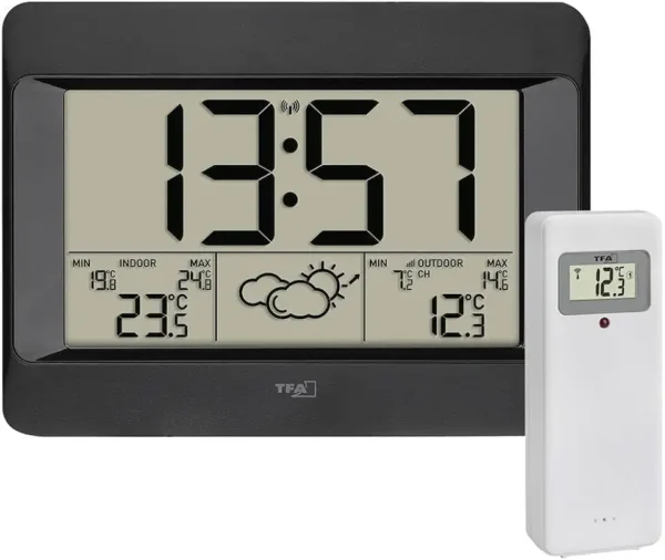 TFA Dostmann Zeno 35.1163.01: Reloj Digital con Pronóstico del Tiempo