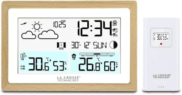 La Crosse Technology WS6282: Estación Meteorológica con Elegante Diseño en Madera