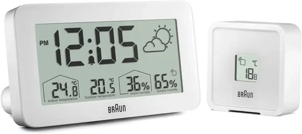 Braun BC13WP: Reloj Digital con Pronóstico y Alarma Ascendente