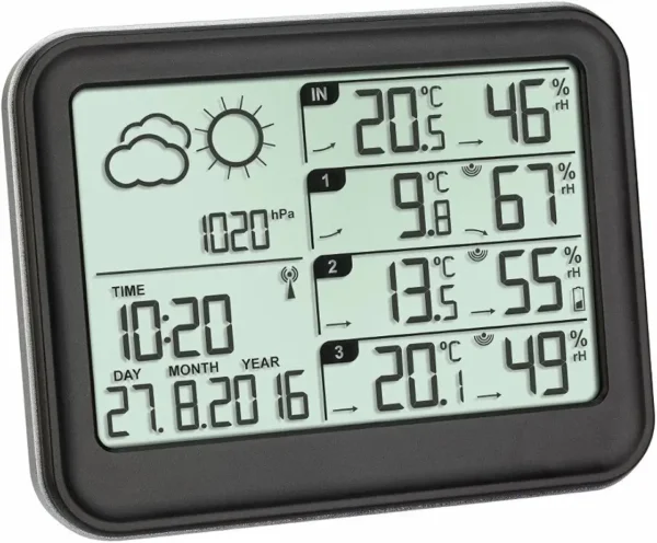 TFA Dostmann 35.1142.01: Estación Meteorológica Inalámbrica con Pantalla Grande