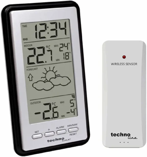 Technoline WS 9130: Estación Meteorológica Gris-Negro con Pronóstico