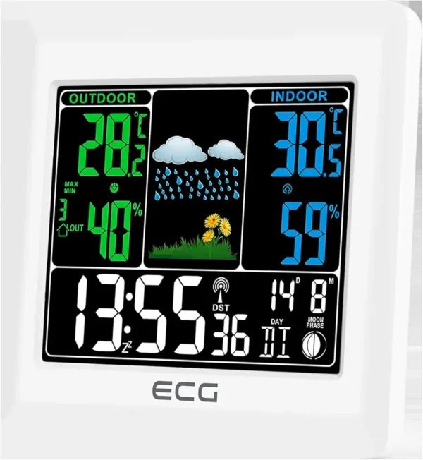ECG MS 300: Estación Meteorológica Inalámbrica con Pantalla a Color