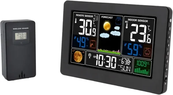 Topyond UE100: Estación Meteorológica Inalámbrica con Pantalla HD