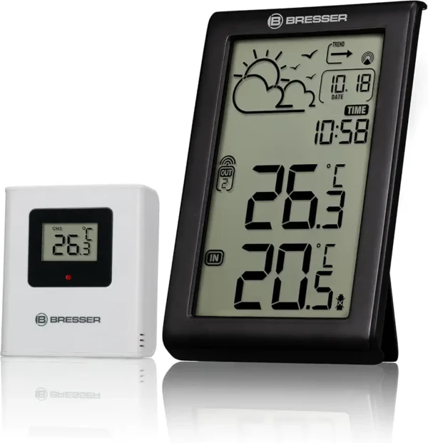 Bresser Meteo Temp W: Estación Meteorológica Inalámbrica con Pantalla Grande