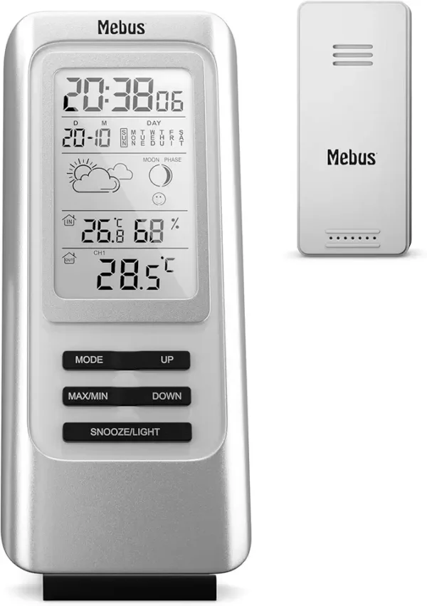 MEBUS Estación Meteorológica: Clima Interior y Exterior Preciso