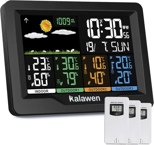 Kalawen Estación Meteorológica: Pantalla a Color y 3 Sensores