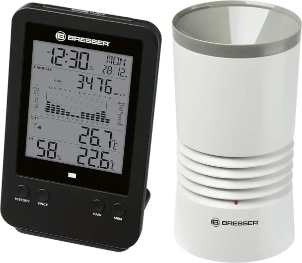 Bresser Profi Regenmesser: Pluviómetro Preciso y Compacto 20x11 cm
